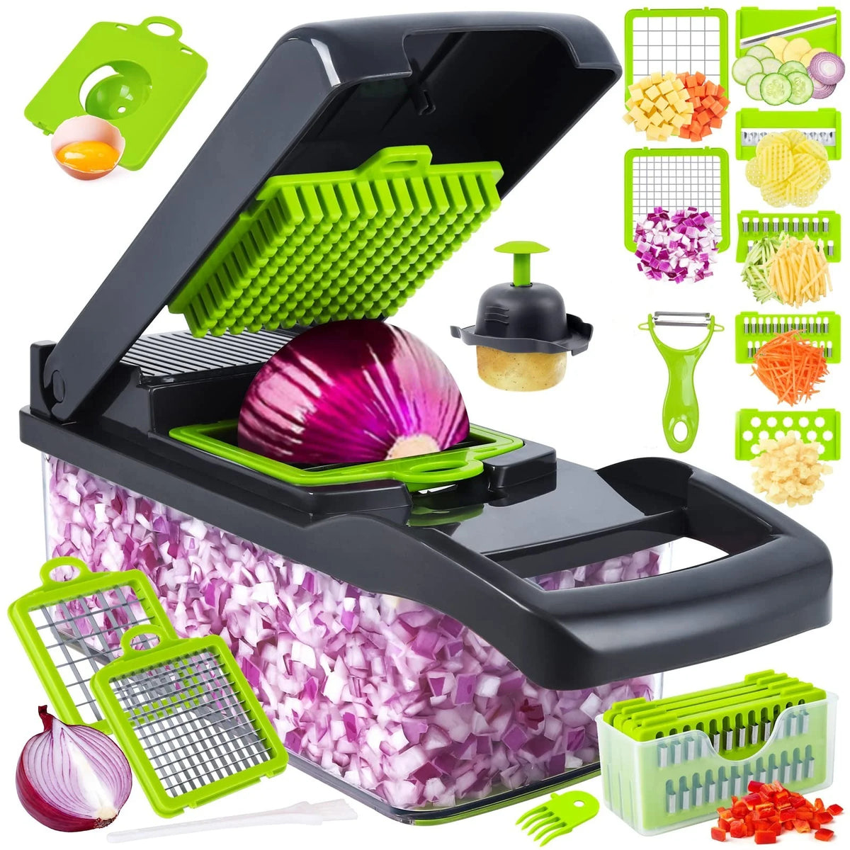 16-in-1 Multifunctional Vegetable Chopper & Slicer Set