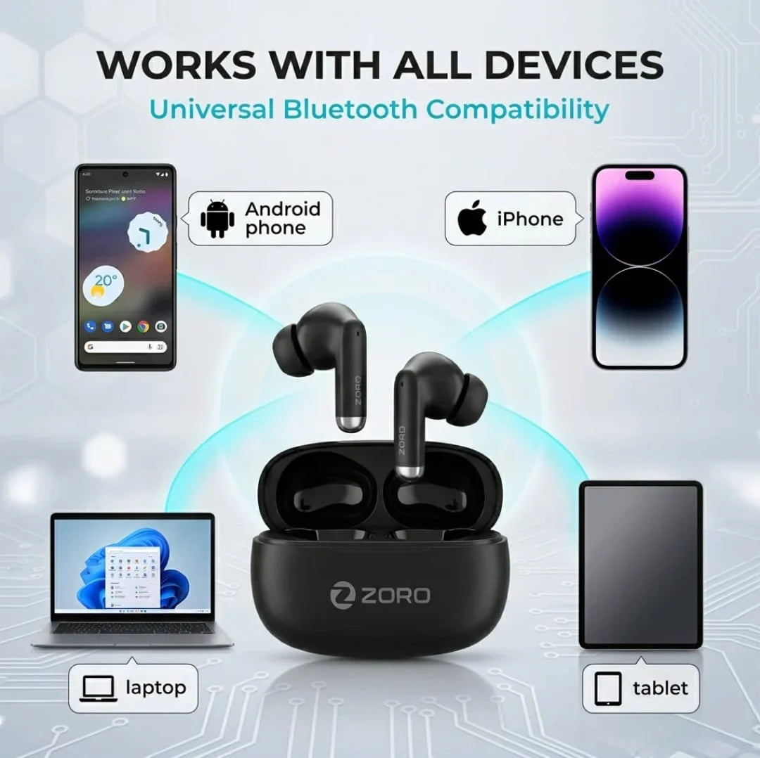 ZORO ZX2 True Earbuds | ANC & Quad Mic ENC