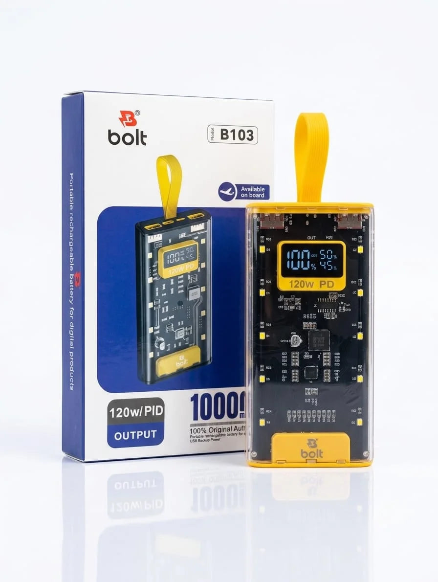 Bolt B103 120W PD Transparent Fast Charging Power Bank