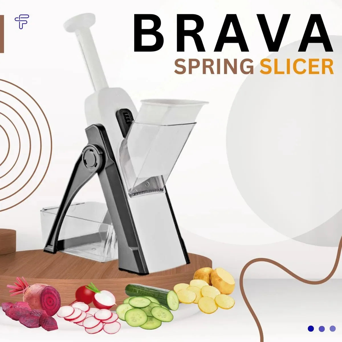 Upright Mandoline Vegetable Slicer & Dicer with Handle