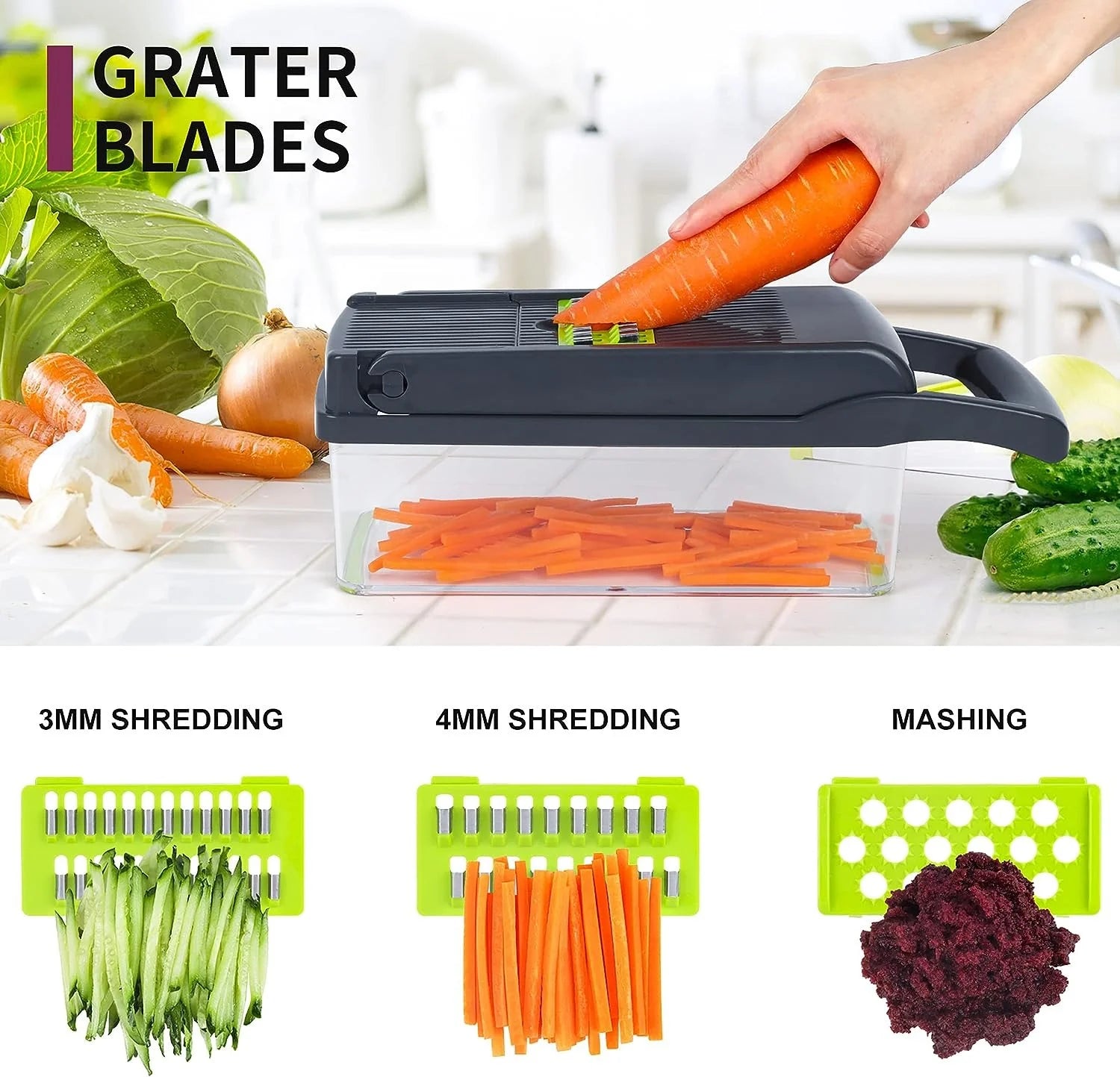 16-in-1 Multifunctional Vegetable Chopper & Slicer Set