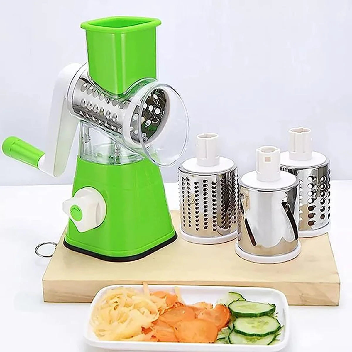 3-in-1 Rotary Cheese Grater & Manual Vegetable Slicer