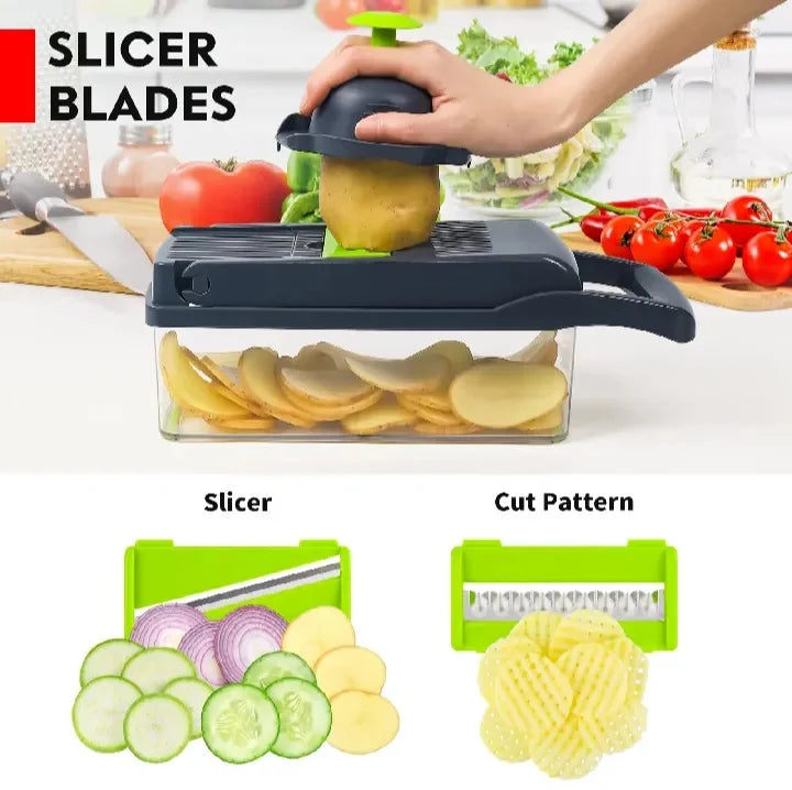 16-in-1 Multifunctional Vegetable Chopper & Slicer Set