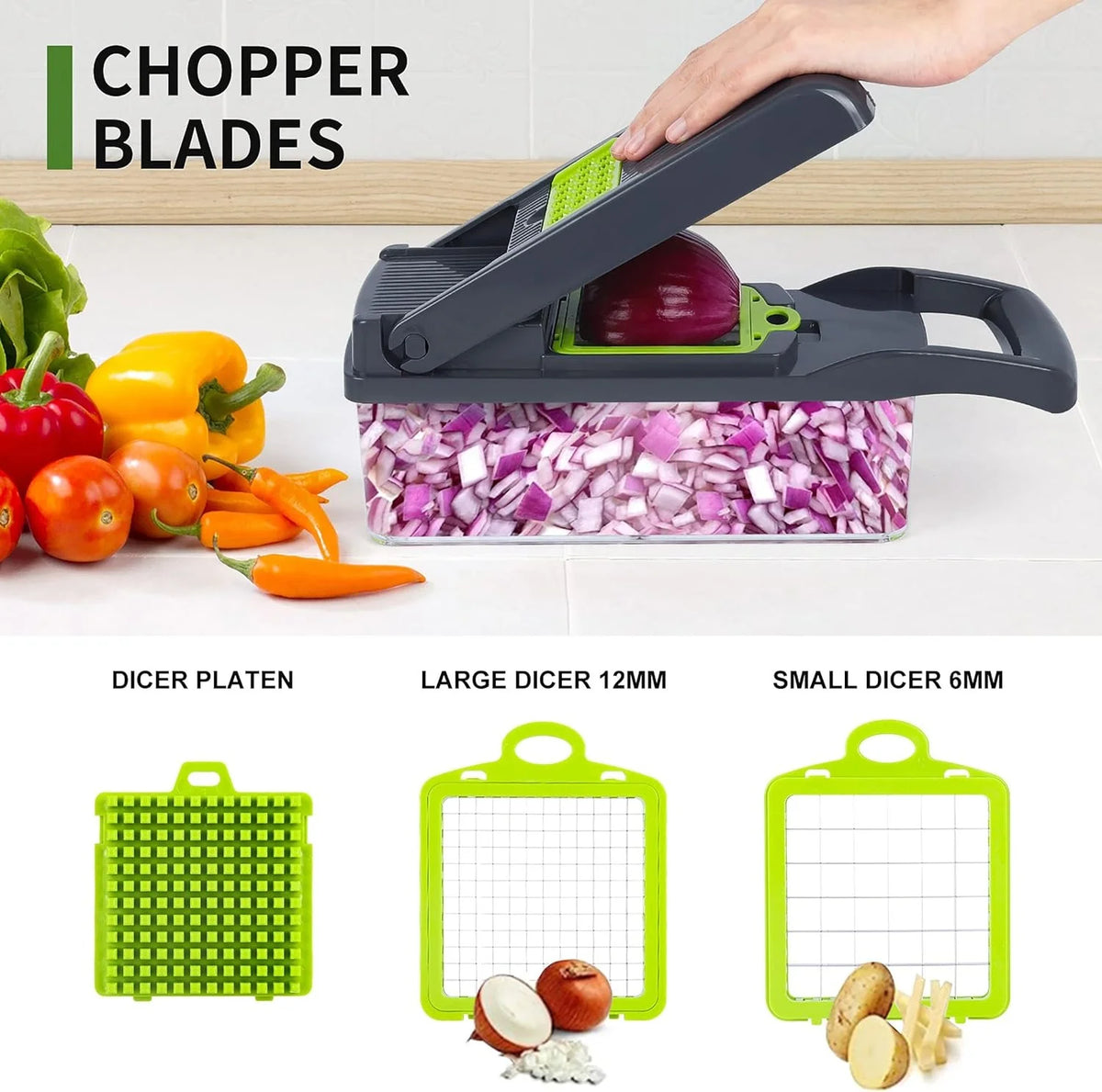 16-in-1 Multifunctional Vegetable Chopper & Slicer Set