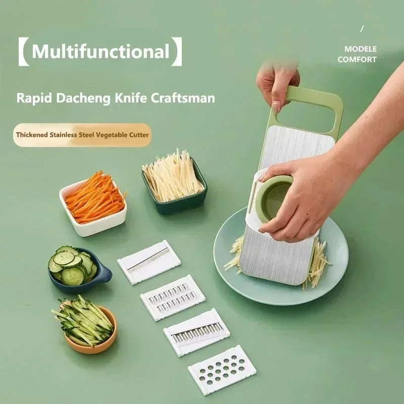 Multifunctional Stainless Steel Vegetable & Garlic Slicer