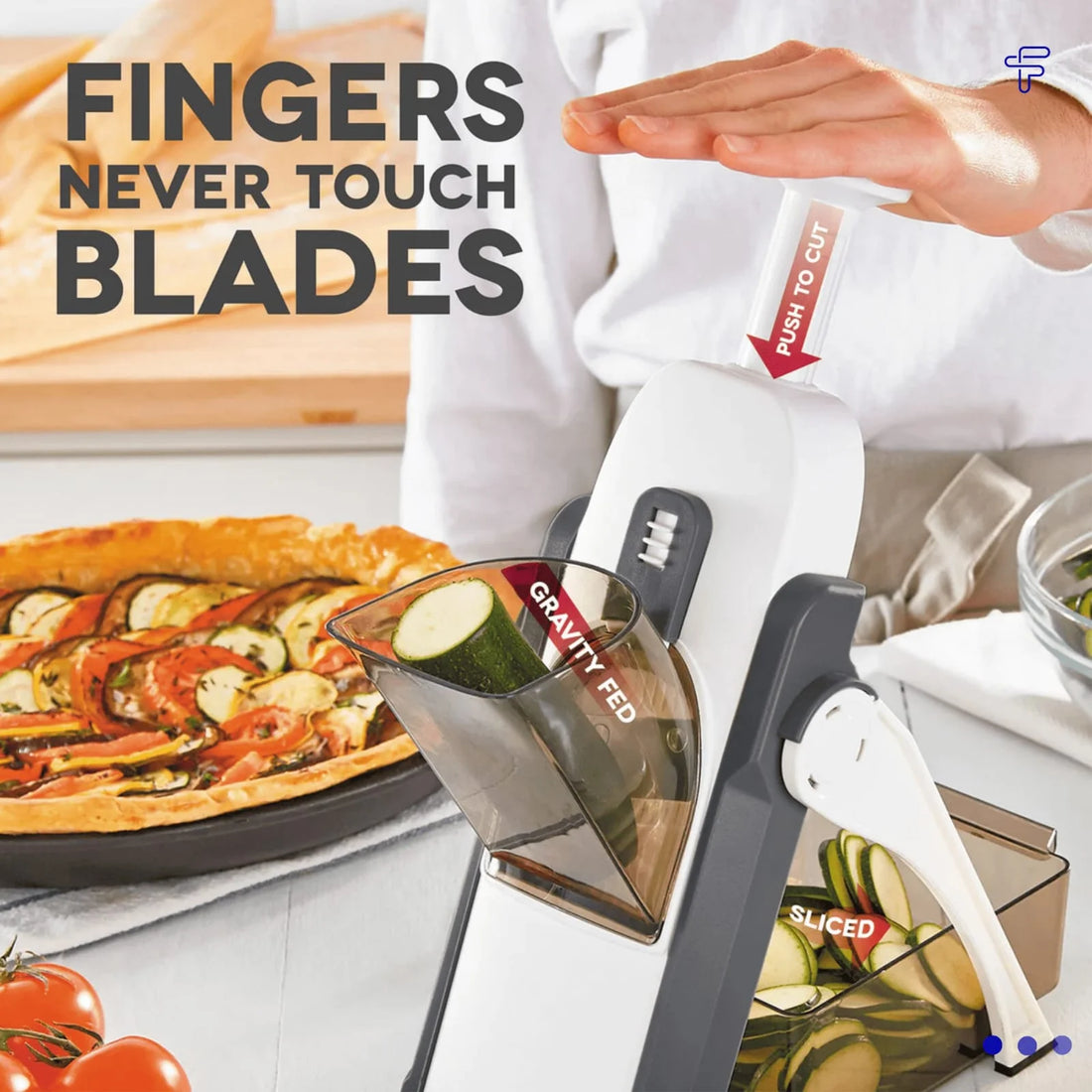 Upright Mandoline Vegetable Slicer & Dicer with Handle