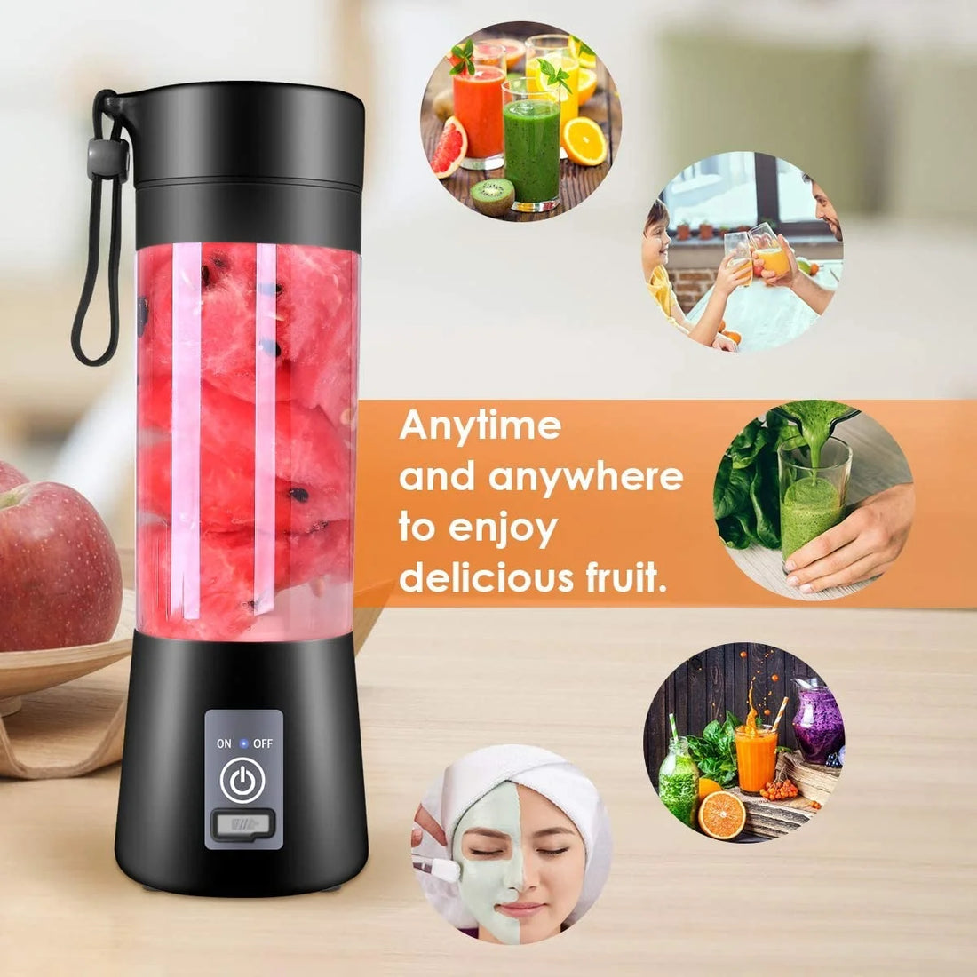 Portable USB Rechargeable Mini Blender Bottle