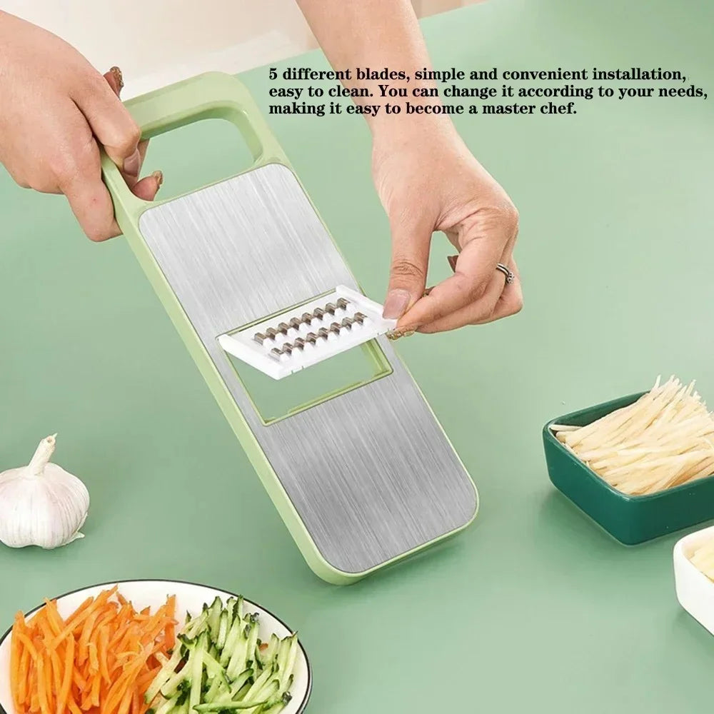 Multifunctional Stainless Steel Vegetable & Garlic Slicer