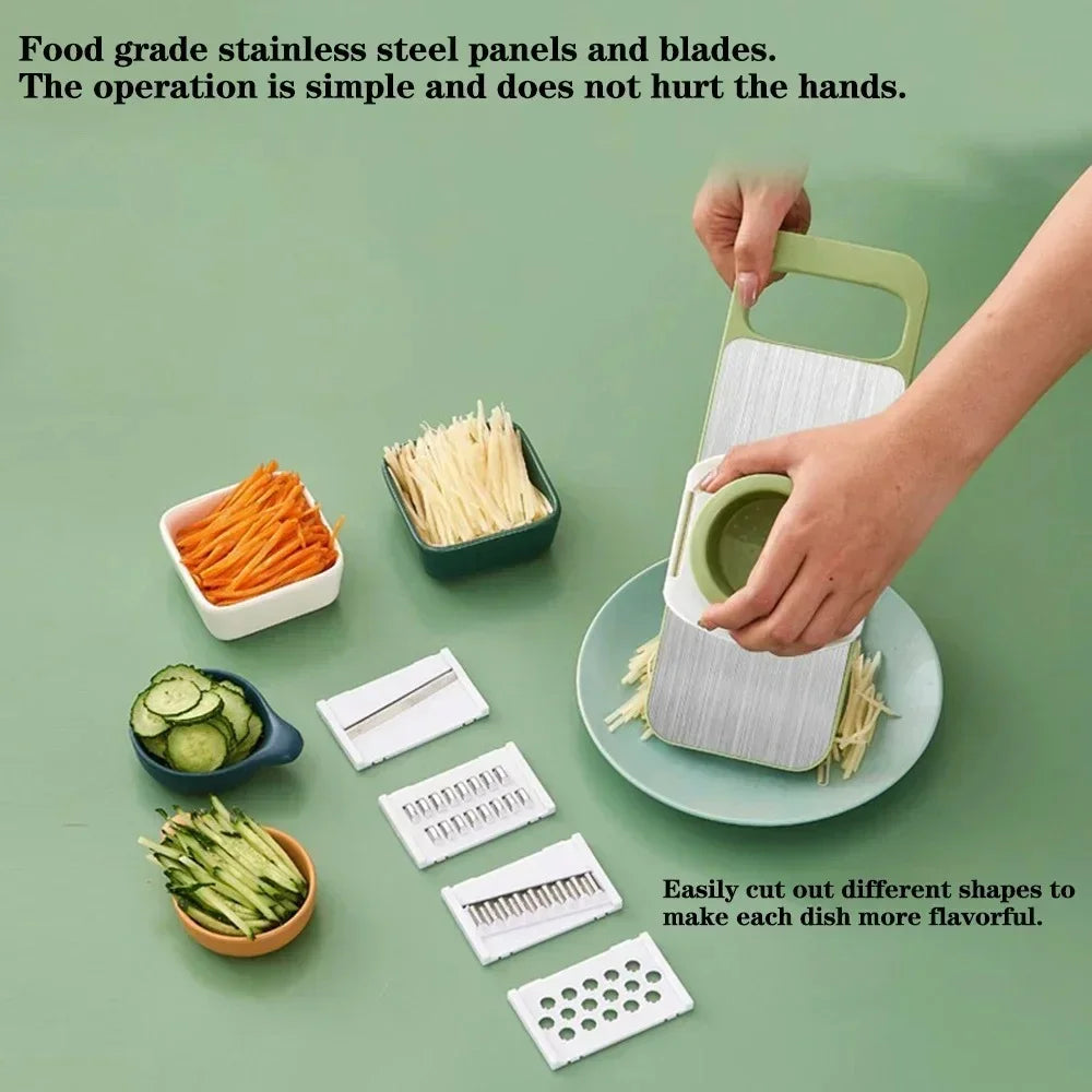 Multifunctional Stainless Steel Vegetable & Garlic Slicer