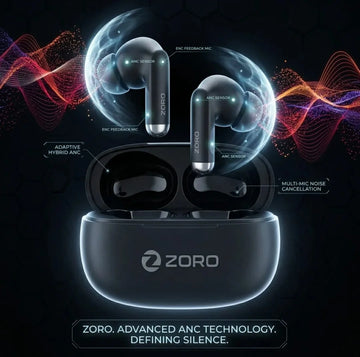 ZORO ZX2 True Earbuds | ANC & Quad Mic ENC